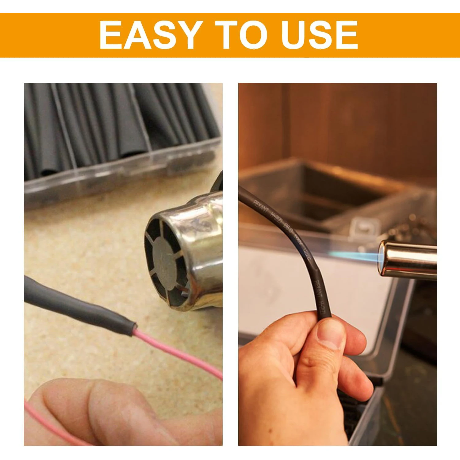 164/328PCS Heat Shrink Tubing 2:1Wire Cable Wrap Assortment Electric Insulation Tube Kit 5 Color 8 Size