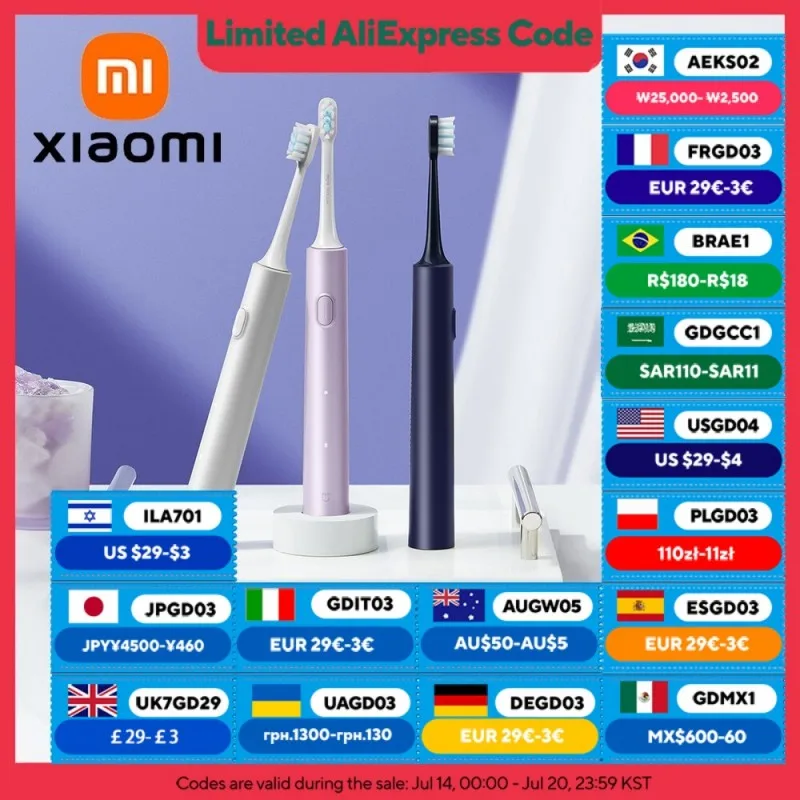 Electric Toothbrush XIAOMI MIJIA Electric Sonic Toothbrush T302 USB Charge Rechargeable For Adult Waterproof