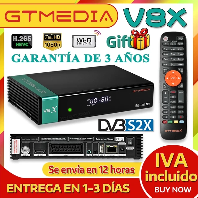 GTMEDIA V8X HD DVB-S/S2/S2X FTA Receptor de satélite