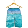 Fashion Blue Ocean 3D Printed Beach Shorts Men Sea Water Pattern Swimming Trunks Summer Vacation Oversized Surf Board Shorts 3