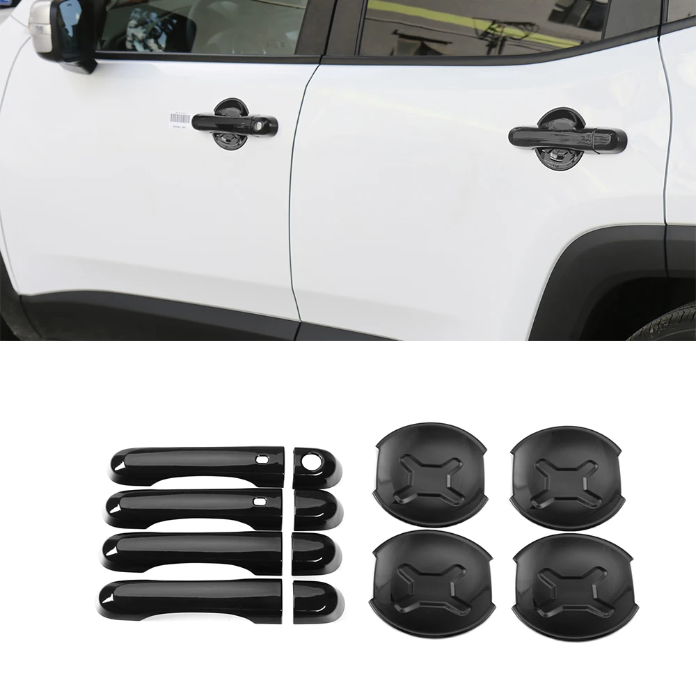 

Car Door Handle Shell/Outer Door Bowl Decoration Cover for Jeep Renegade 2016 2017 2018 2019 2020 2021 2022 Exterior Accessories