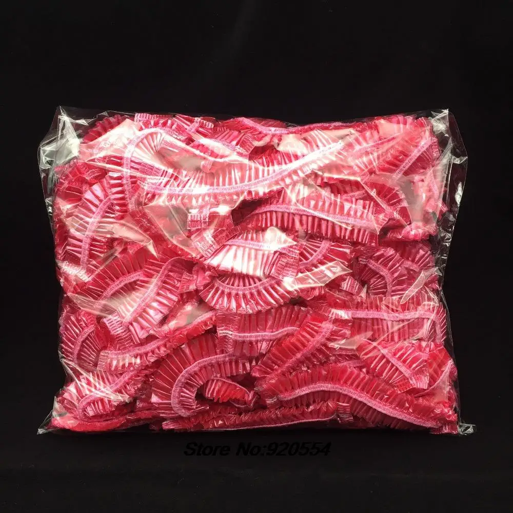 100pcs Disposable Shower Caps Hat Bathing Caps Hotel One-Off Elastic Shower Cap Clear Hair Salon Bath disposable shower cap shower cap disposable hair cap
