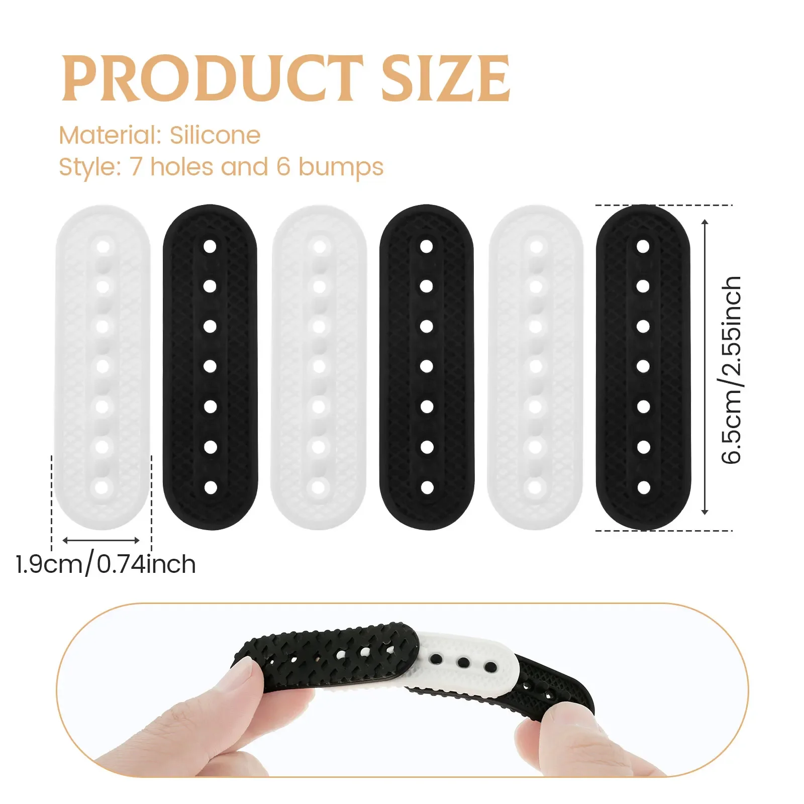 6pcs Hat Extenders Hat Size Extension Tape Holes Adjustable Baseball Cap Size Extender Hats Snap Buckle Replacement Caps Repair