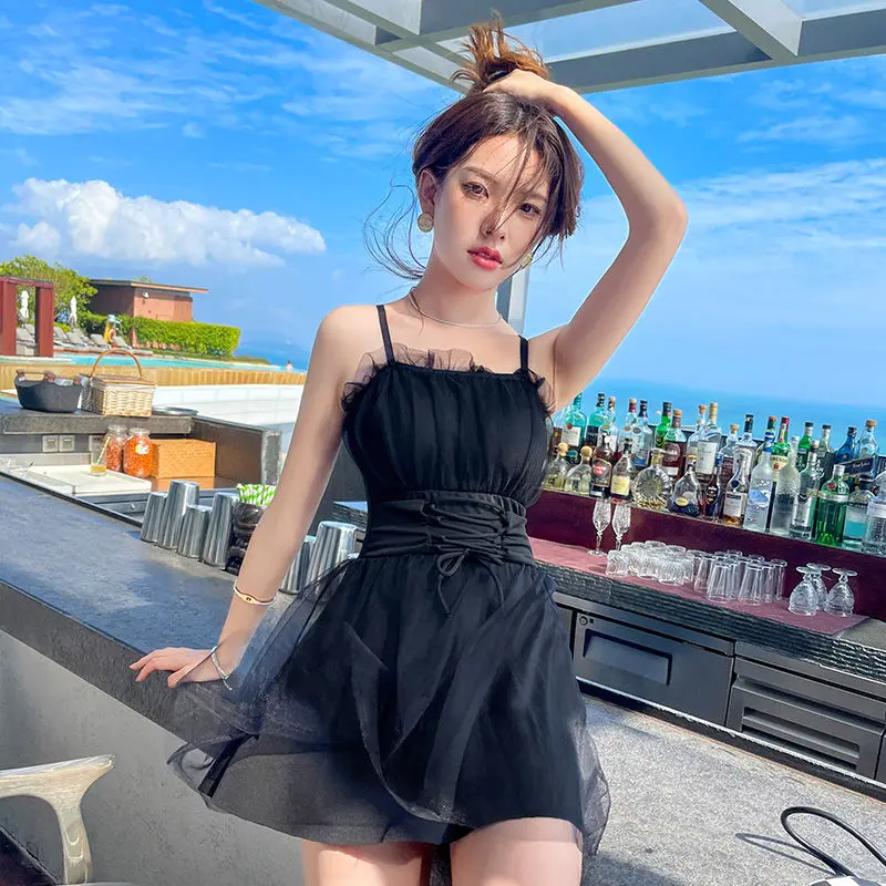 Summer Swimming Pool Skirt Style Fashion Style Covering Belly Making You Look Slim and Conservative Hot Spring Vacation Swimsuit