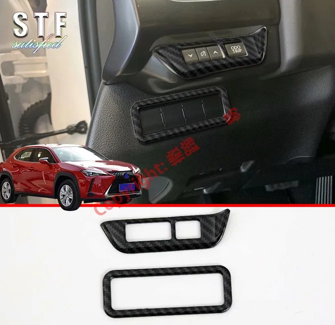 

Carbon Fiber Style Interior HeadLight Switch Control Cover Trim For Lexus UX UX200 250H 260H 2019 2020 Car Accessories Stickers