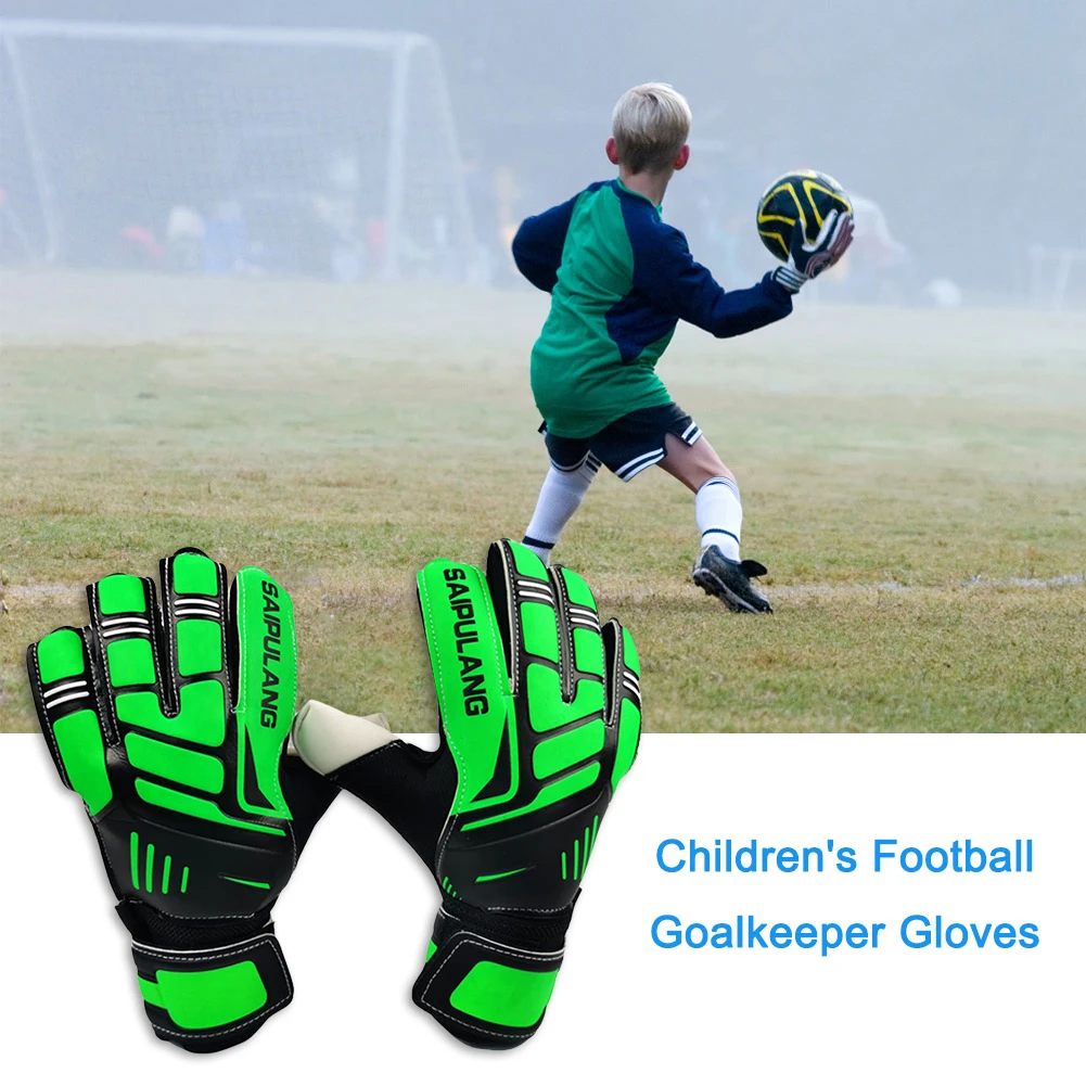 Sportout Guantes de portero para niños, guantes de fútbol con doble  protección para la muñeca y material de látex antideslizante resistente al