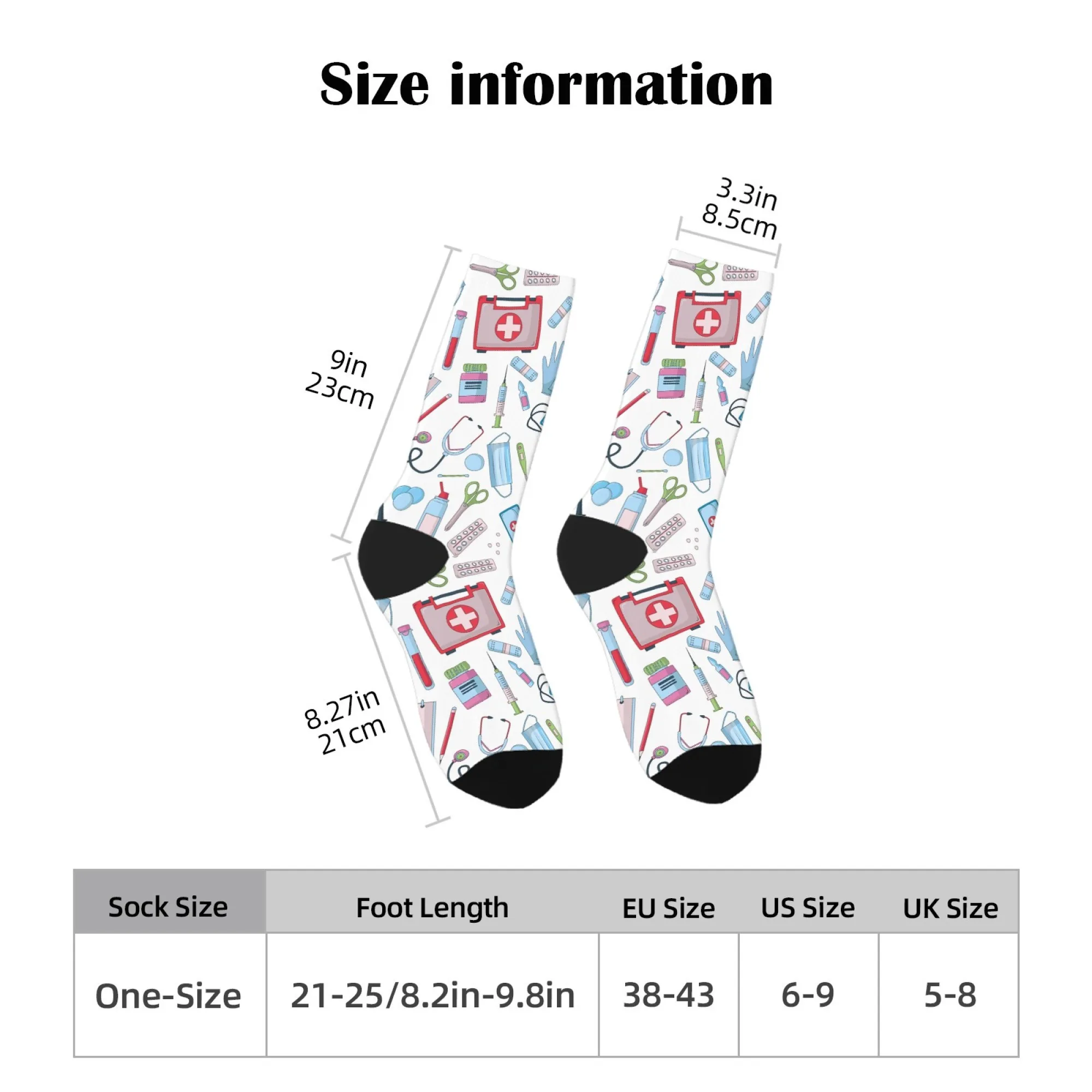⚕️ جوارب بنمط الرعاية الصحية والأدوات الطبية