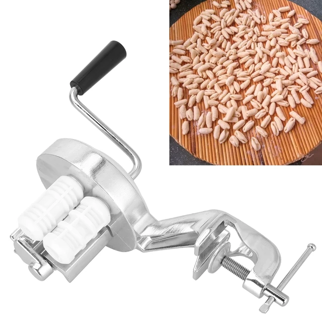 Kézi Makaróni Készítő Rozsdamentes Acél Hajtogató Tészta Préselőgép Konyhai Ellátás - Image 6