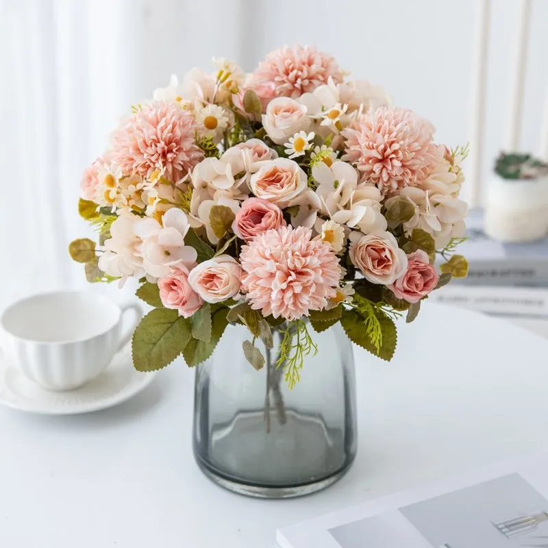 1PC Kamille Kombination Künstliche Blumen Für Festival Kranz Hause Esstisch Bonsai Dekoration Hochzeit Bogen Zubehör – Detail 14