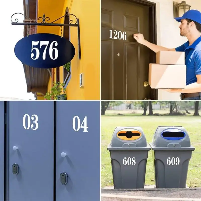Easy Apply Reflective Number Stickers Easy Apply Reflective Number Stickers Charm for Mailbox and Door Identification