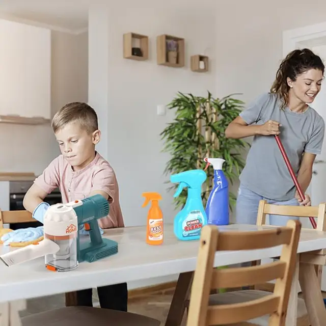 3-in-1 Kids Realistic Housekeeping Vacuum Cleaner Toy Girls Pretend Play Home Cleaning Toy Funny Toddlers MY06 22 Dropship 3