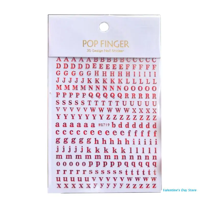 2 Sheets Metal Alphabet Stickers Uppercase Letter Lower Case