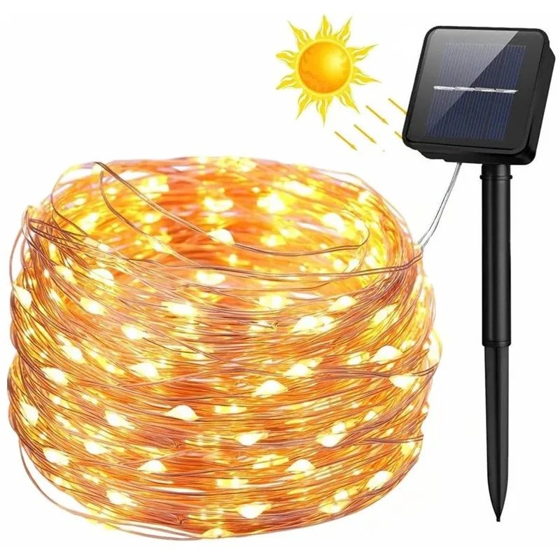 String Lights Fairy Holiday LED Solar Lamp Outdoor 12M 22M LEDs Christmas Party Garland Solar Garden Waterproof Lights