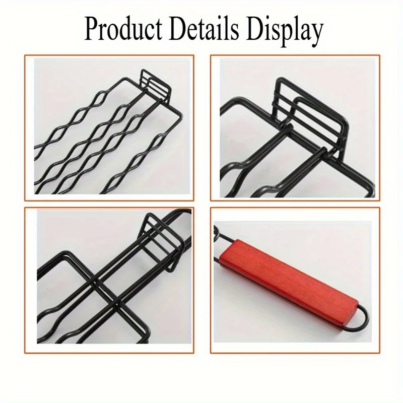 Grilling Basket Metal Mesh Barbecue Sausage Grilling Rack Net Picnic Camping BBQ Net Home Kitchen Barbecue Accessories