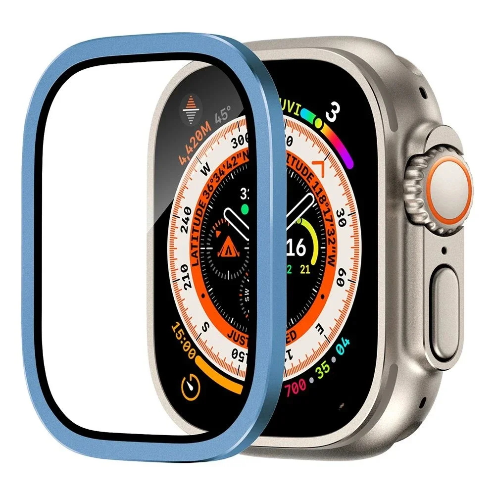 Ultra 49mm Apple Watch Screen Protector with Metal Bumper and Tempered Glass