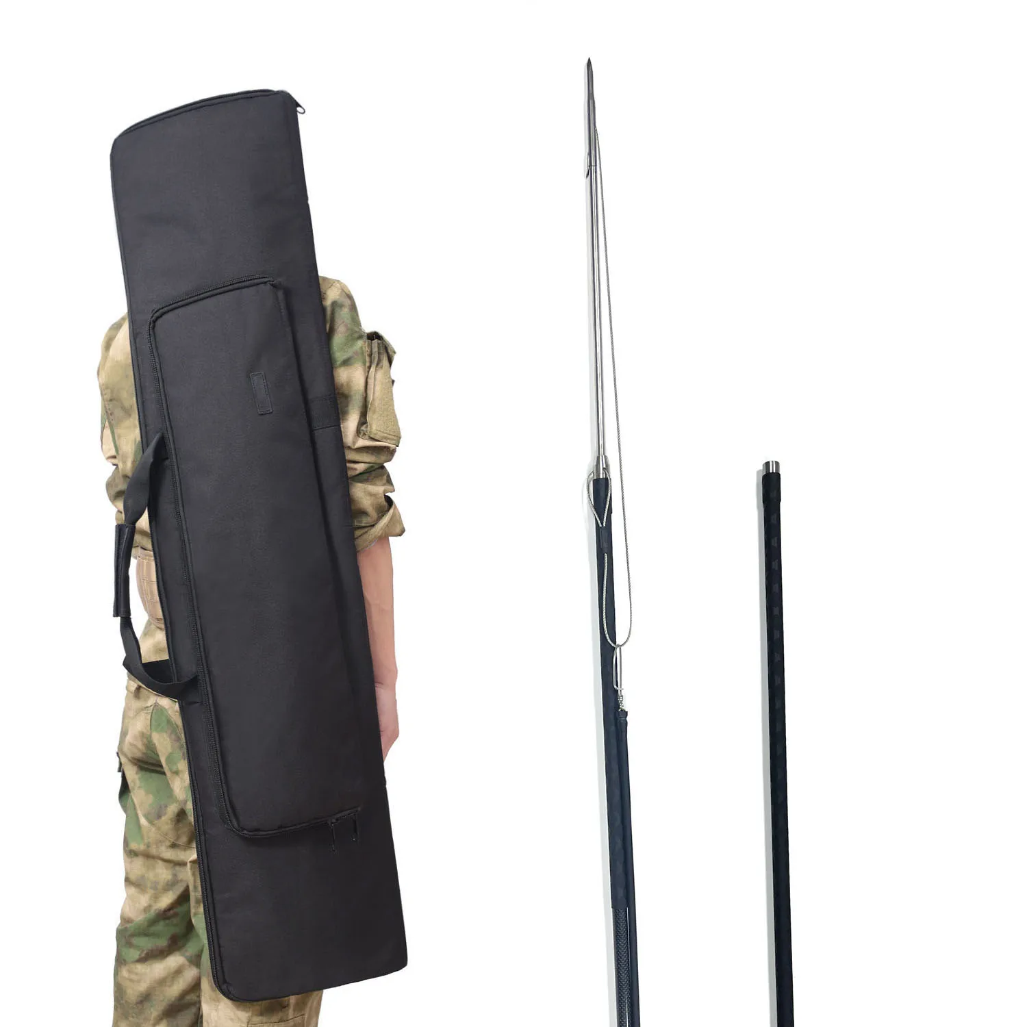 SpearfishingKitAdjustableCarbonFiberPoleSpear6FTHandSpear8FT
