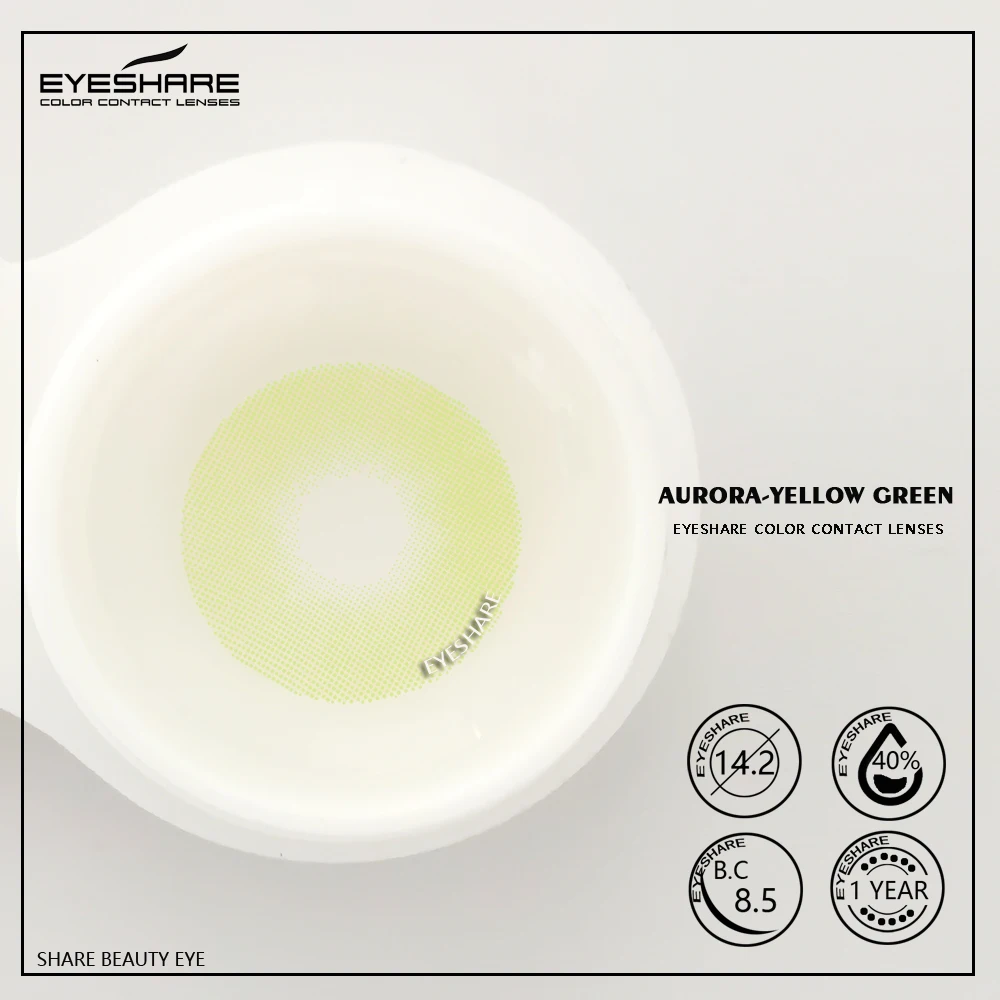 EYESHARE 1 Pair Color Contact Lenses for Eyes Beautiful Pupil Contact Lens Yearly Use Cosmetic Beauty Eye Lenses Colored Lenses