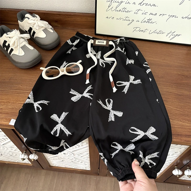 1-5Years Children's Pants Summer New Korean Loose Fit for Boys and Girls Solid Color Casual Sports Pant Baby Kids Jogger pants 4