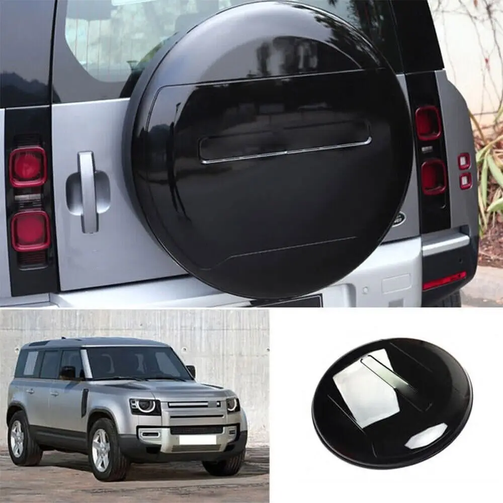 

Santorini Black Rear Spare Tire Tyre Cover Fits For LR Defender 130 5D 2022 2023