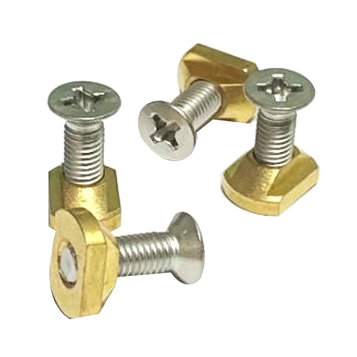 4Pcs M8 Hydrofoil Mounting Brass T-Nuts for Surfing All Hydrofoil Tracks Outdoors Surfing Accessories Gold hydrofoil mounting t nuts