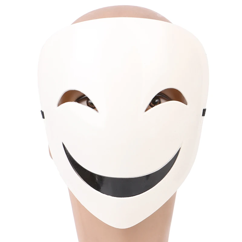 Weiße Unisex-Lächeln-Maske für Erwachsene, japanischer Anime, Black Bullet Hiruko, sichtbarer Helm, Cosplay-Kostüm-Requisiten, Halloween-Geschenkkollektion – Detail 9