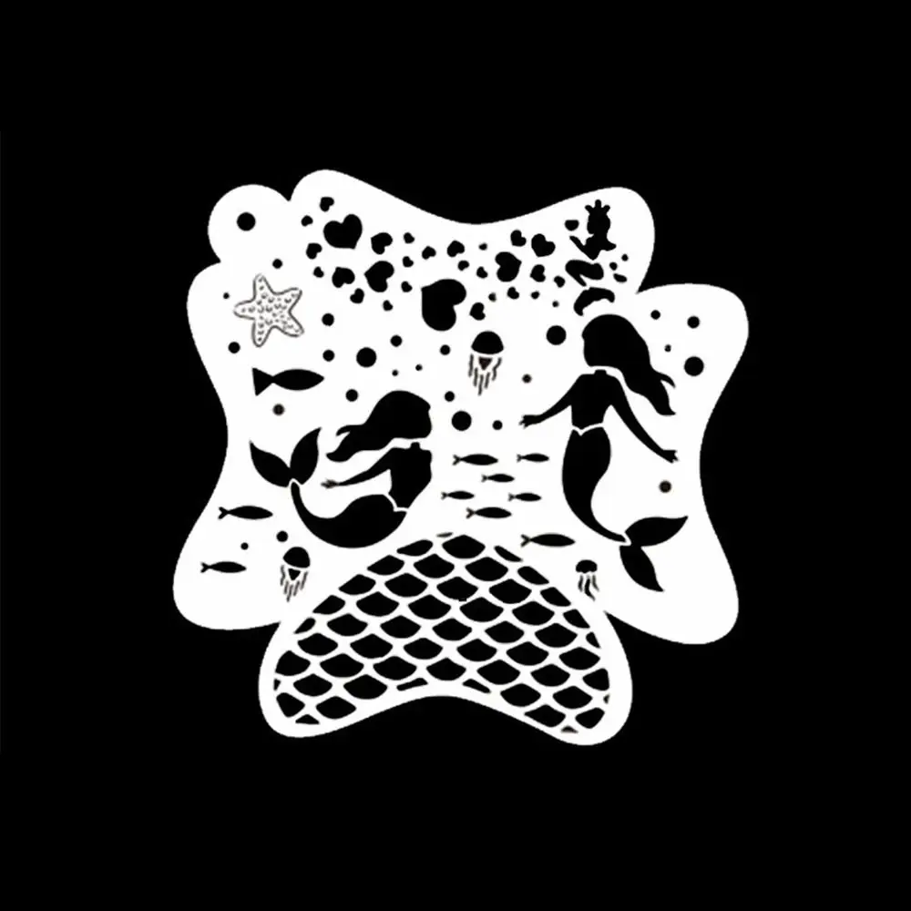 1 Pc Professional Hollowed Template Decorative Hand Painting Body Art Paint Stencils DIY Makeup Tools For Adults Kids face painting template henna tattoo stencils