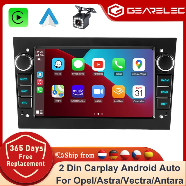 Autoradio 2 Din Android 14 avec CarPlay pour Opel Astra H G J Zafira B Corsa C D Antara Vectra Vivaro, lecteur autoradio 7 pouces 1