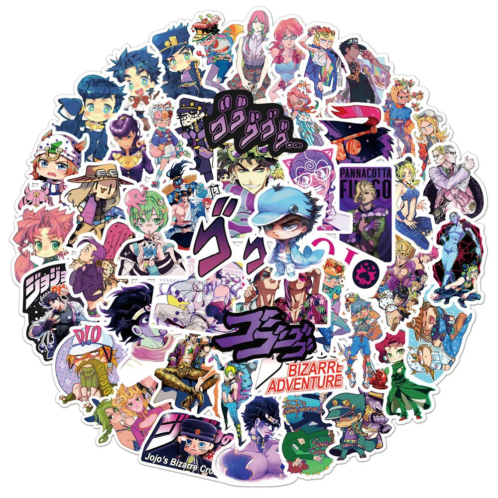 

10/30/50PCS Animation JOJO's Wonderful Adventure Graffiti Waterproof Stickers Personalized Creative Refrigerator DecalsWholesale