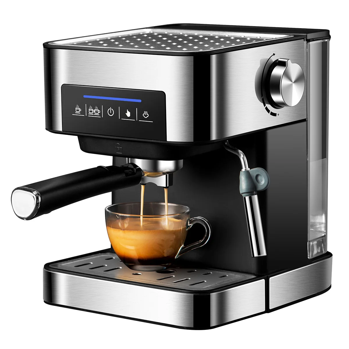 Semi-automatic Coffee Machine Commercial Coffee Maker Automatic Grinding  Adjusting Microcomputer Temperature Control System - Coffee Makers -  AliExpress