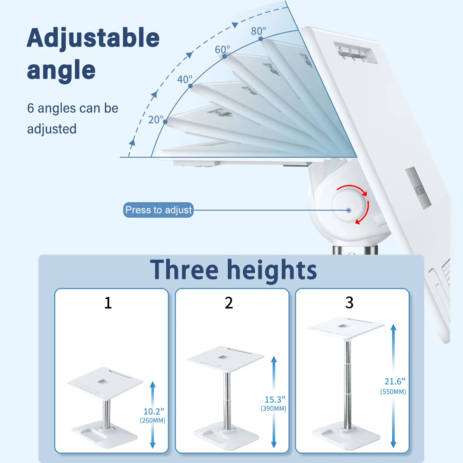 Eary Adjustable Laptop Floor Stand Tablet Holder for Desk Ergonomic design  Table for Macbook Air Pro PC Cooling Notebook Stand