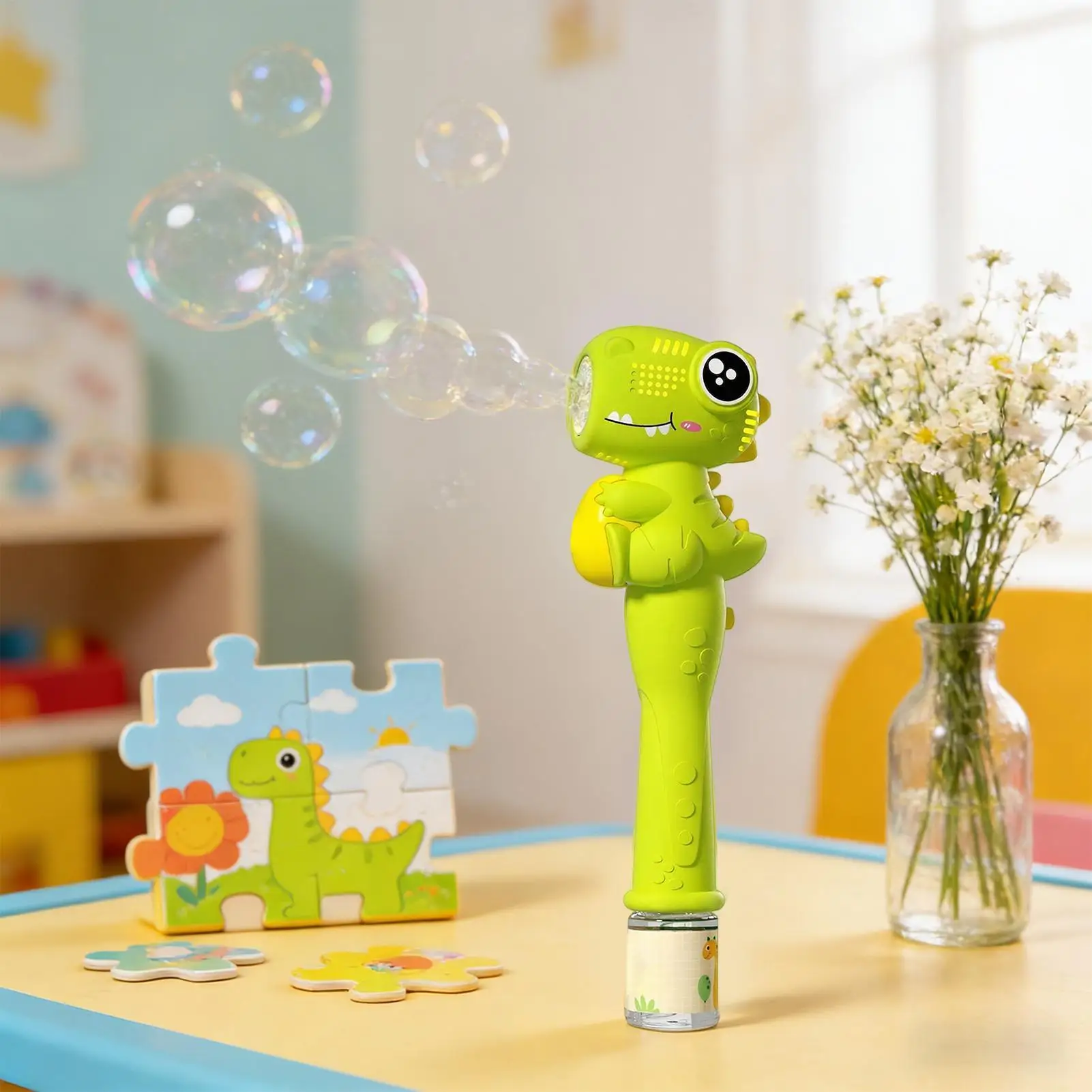 어린이를 위한 버블 머신 공룡 모양 자동 장난감 버블 블로워 뒷마당 캠핑 해변..