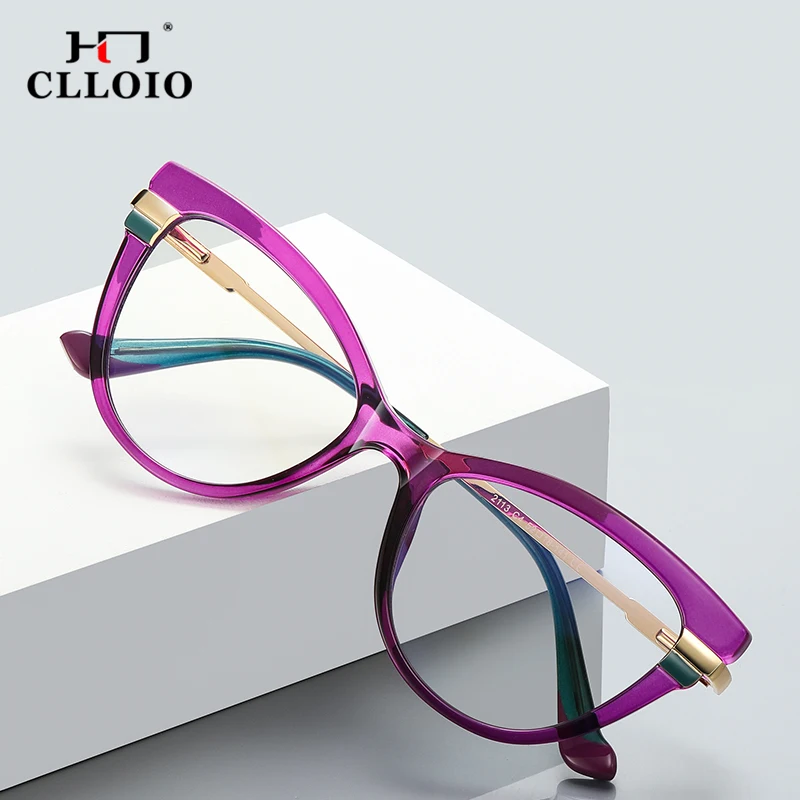CLLOIO Women Cat Eye Reading Glasses Anti Blue Light Female Myopia Prescription Glasses Hyperopia Optical Eyeglasses reading glasses,anti blue light glasses