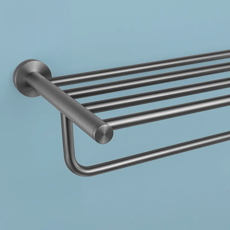 Gray Wall Mount Shelf Toilet Bath Hardware Paper Holder Towel Bar Rack Rail Rod Robe Hook Hanger Bathroom Accessories