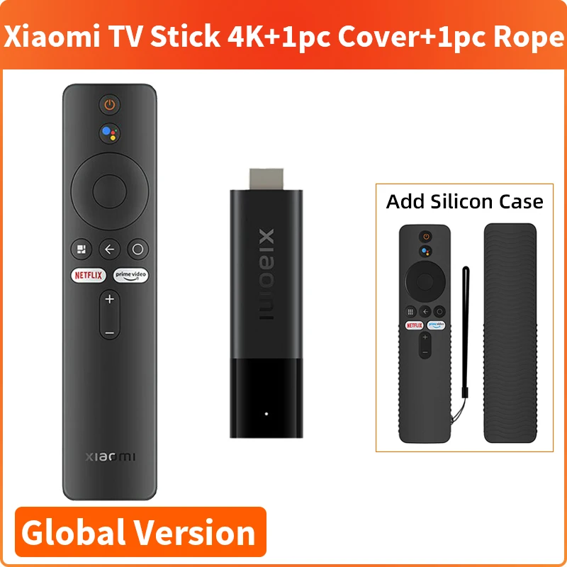 New Xiaomi Mi TV Stick 4K Global Version Android TV 11 Quad Core 2GB RAM 8GB ROM Bluetooth 5.0 Netflix Wifi Google Assistant 