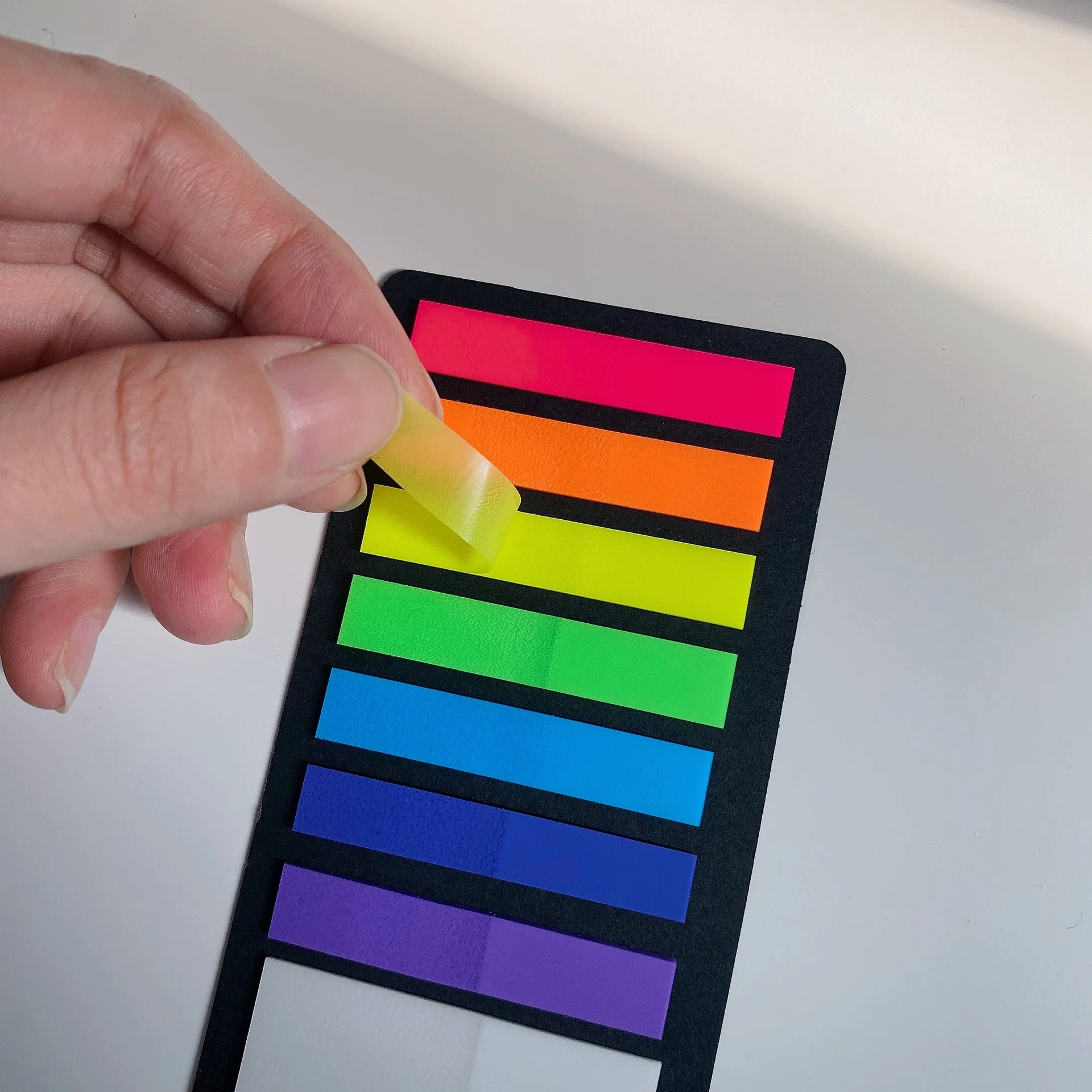 1pcs Fluorescent Color Sticky Notes PET Translucence Memo Pad Adhesive Planner Diary Stickers Office Index Post School F7059 5