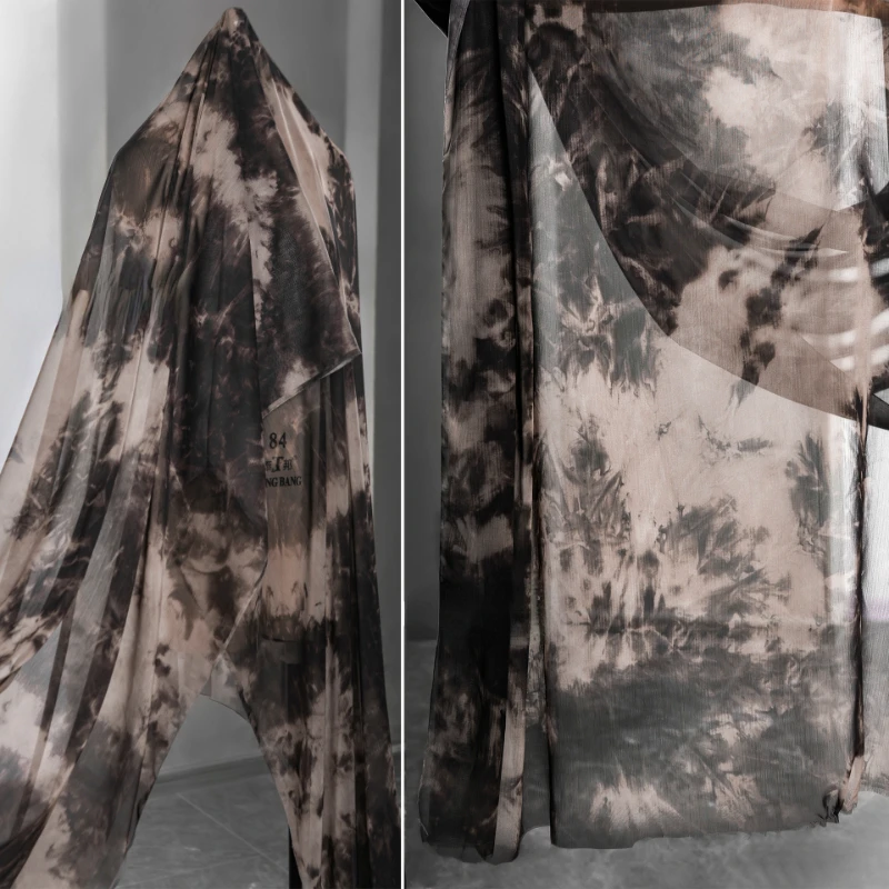 Ткань шириной 150 см, красная, коричневая трава, окрашенная в дерево пряжа, креативный кардиган «сделай сам», Базовая Блузка и юбка для брюк, одежда для весны и лета