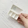 Empty Mini Palette Portable White Night Solid Watercolor Storage Box Ins Fresh Solid Paint Box Travel Painting Art Supplies 4
