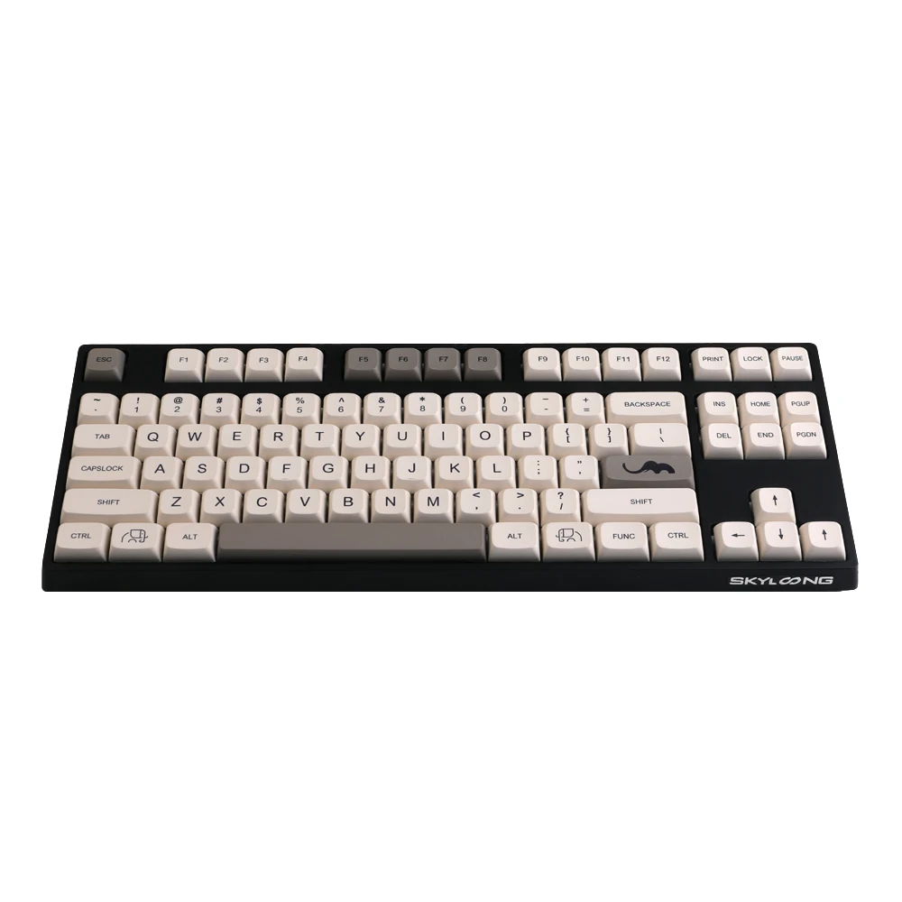 124 Keys Ivory Keycaps English Japanese Cherry Profile PBT Dye