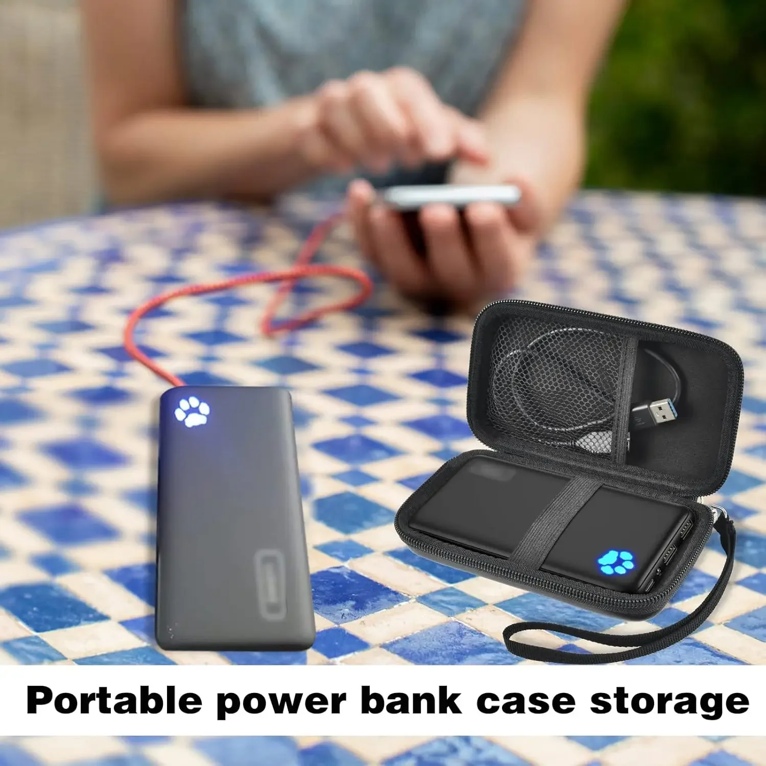 Case for INIU 10000mAh Anker 313 Apple MagSafe Portable Charger Hard Travel Power Bank Battery Box Only storage box,self adhesive storage box,transparent storage box,lockable storage box