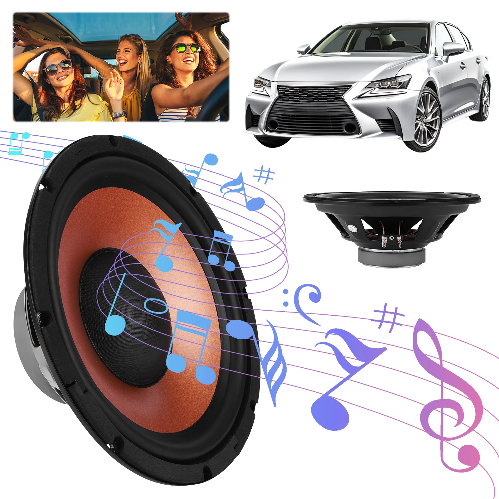 Car Audio Speakers 10 Inch Subwoofer Music Stereo