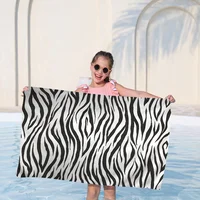 Black White Print Zebra Big Microfiber Beach Towels Quick Dry Towel Sand Beach Towels Pool Towel For Travel Swim Pool Yoga 1