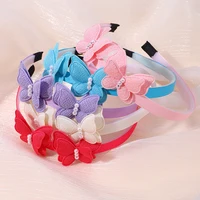 1PC Exquisite Butterfly Hairband Simulated Pearl Children's Hair Hoop Daily Hair Binding Lovely Girl Accessories Gift Wholesale 3