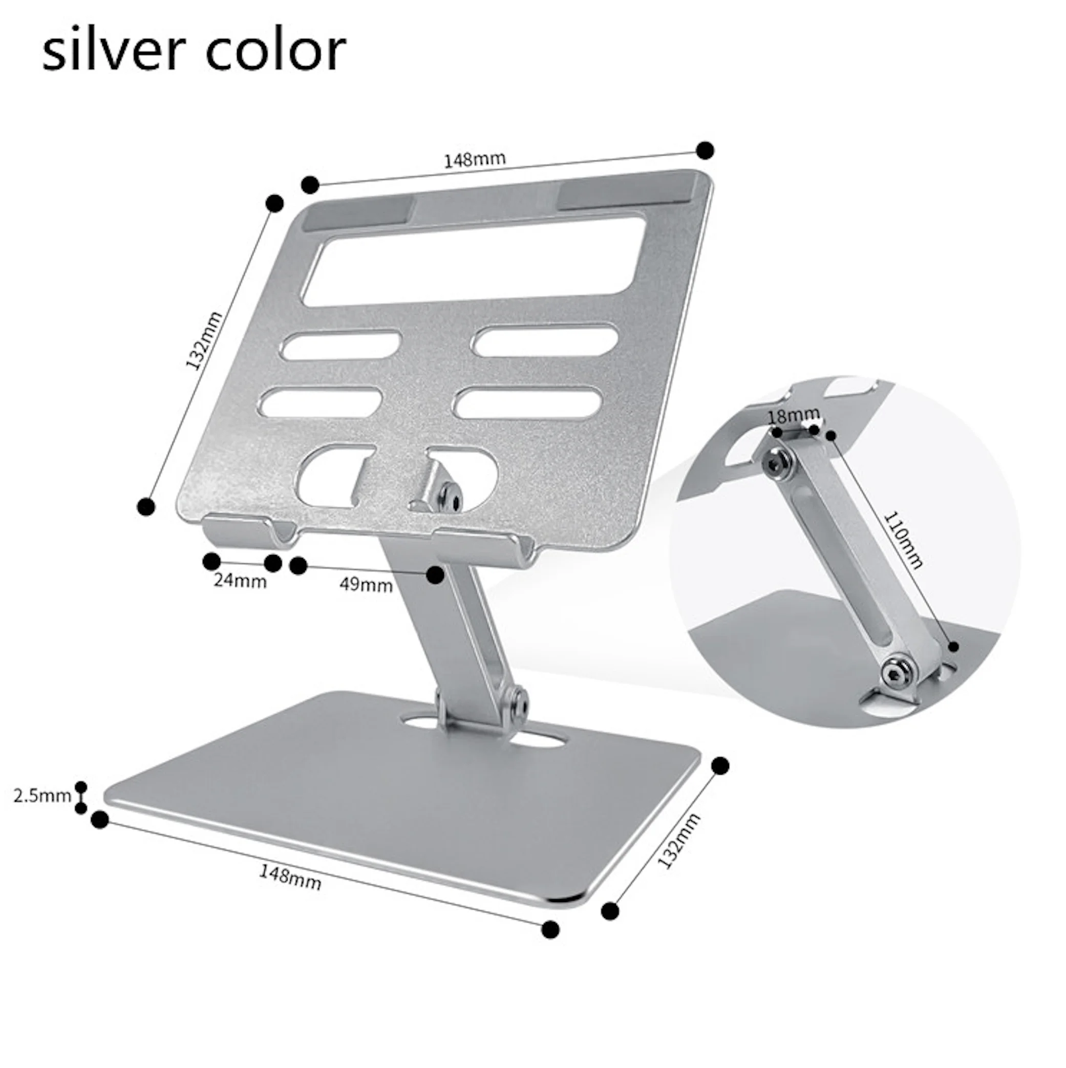 LULULOOK Support Ordinateur en Aluminium, Base Rotative à 360° et Pliable,  Support PC Portable, Support Ordinateur, Support pour Macbook Pro