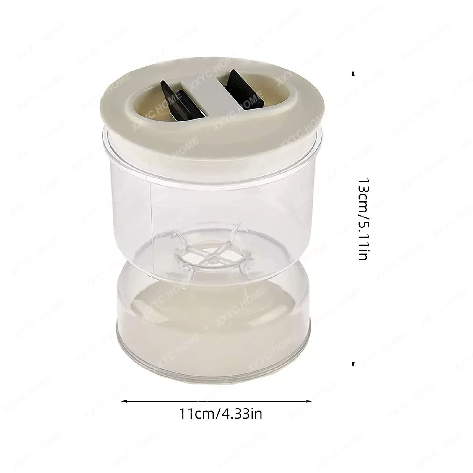 

Hourglass Jar with StrainerDispenser Pickles Food Container for Home Kitchen Separator Pickles Jar Dry and Wet
