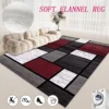Nordic Geometric Rugs for Bedroom Large Area Carpets for Living Room Non-slip Flannel Cloakroom Mat Rectangular Soft Lounge Rug 1