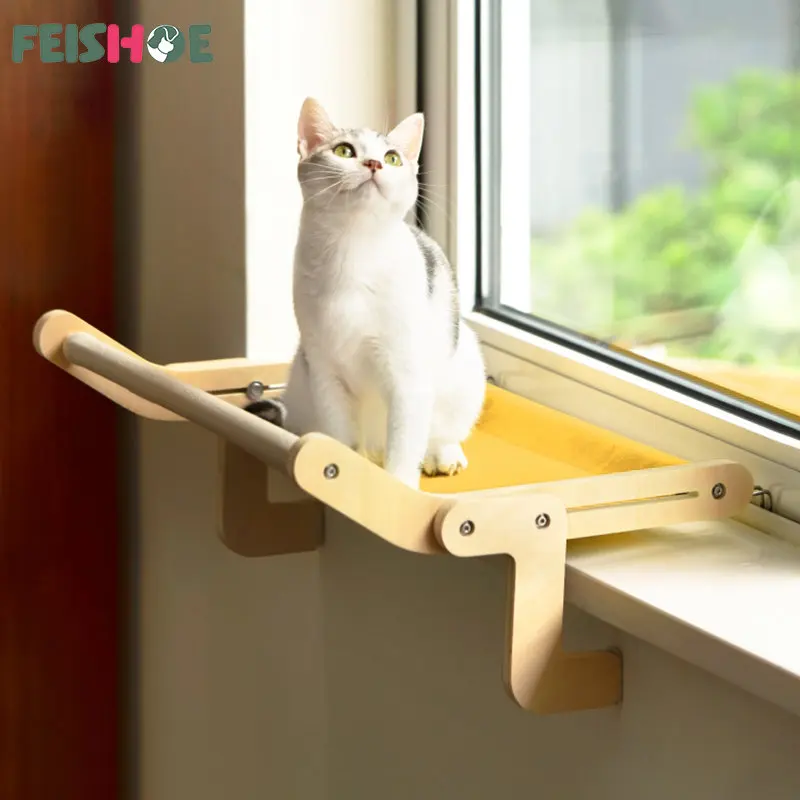 Hanging Cat Bed Cat Hammock Wooden Cat Sleeping Bag Fourseason