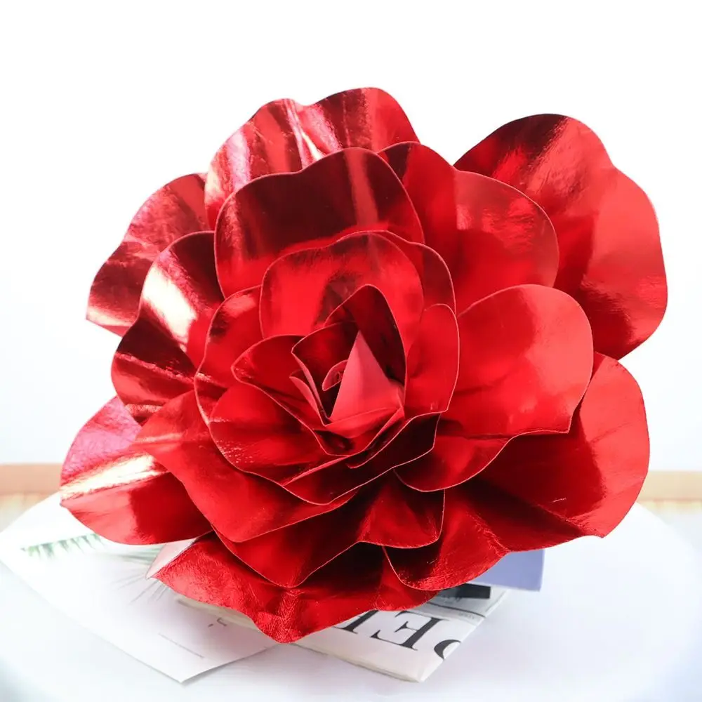 30/40/50 cm Riesenrosen-Blumenkopf, glänzende Party-Einstellung, Arrangement, gefälschte Schaumstoff-Rosen, Hochzeitsdekoration, modische künstliche Blumen – Detail 6