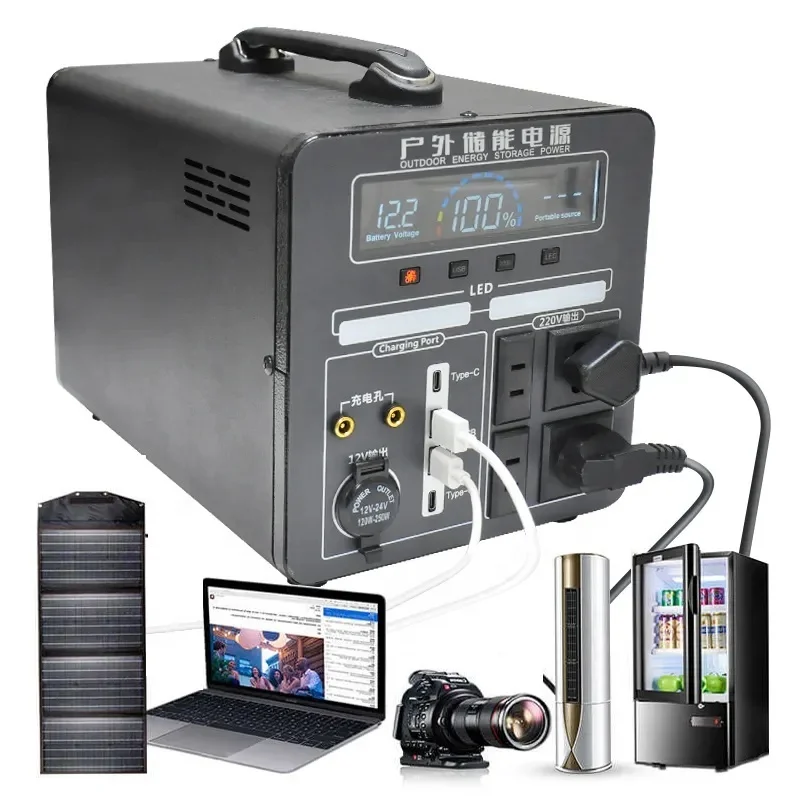 540000Mah 2000W 1700W 1200W Prese Di Backup Batteria Al Litio Alimentazione Di Accumulo Di Energia Domestica Centrali Elettriche Portatili All'Aperto