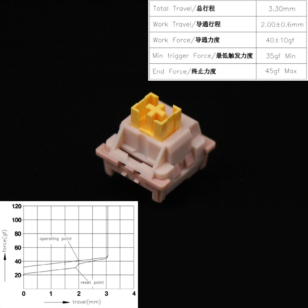Teclado mecânico Outemu Switch, Silencioso Clicky Linear,
