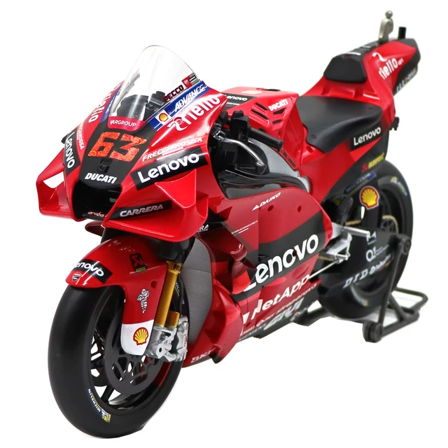 Maisto 1:18 2021 moto gp ducati lenovo equipe #63 corrida liga motocicleta  modelo coleção presente brinquedo para adultos crianças - AliExpress